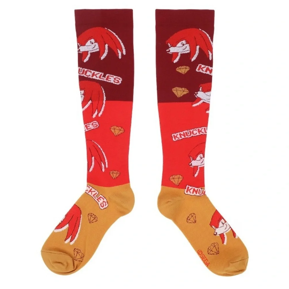 NEW SONIC HEDGEHOG SONIC AND KNUCKLES ATHLETIC COMPRESSION SOCKS